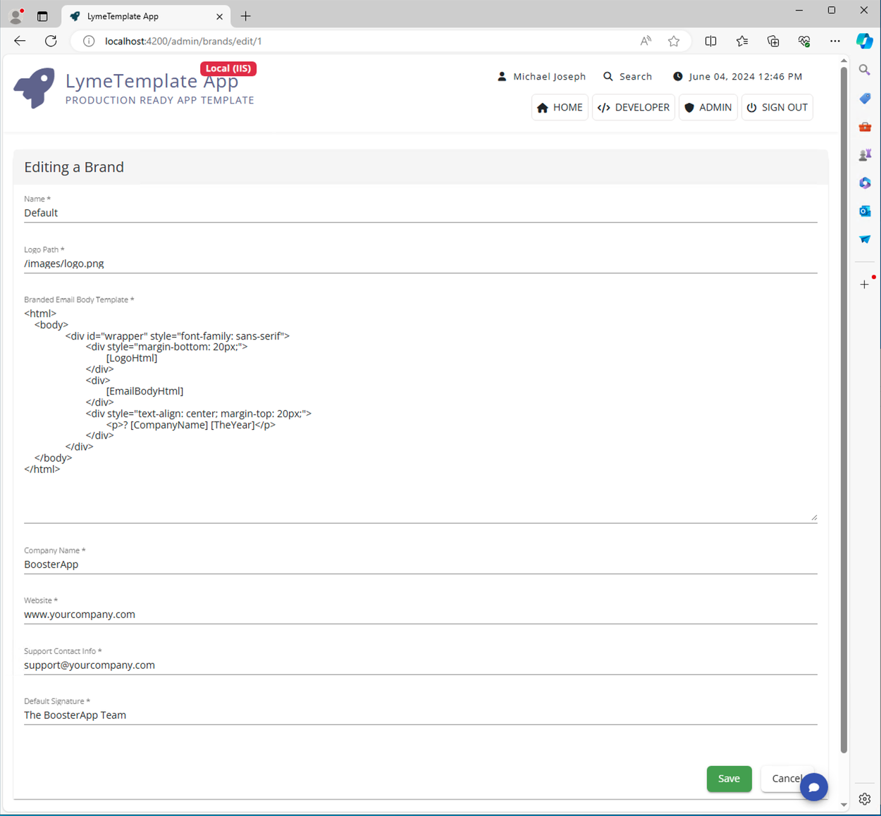 Brand Form