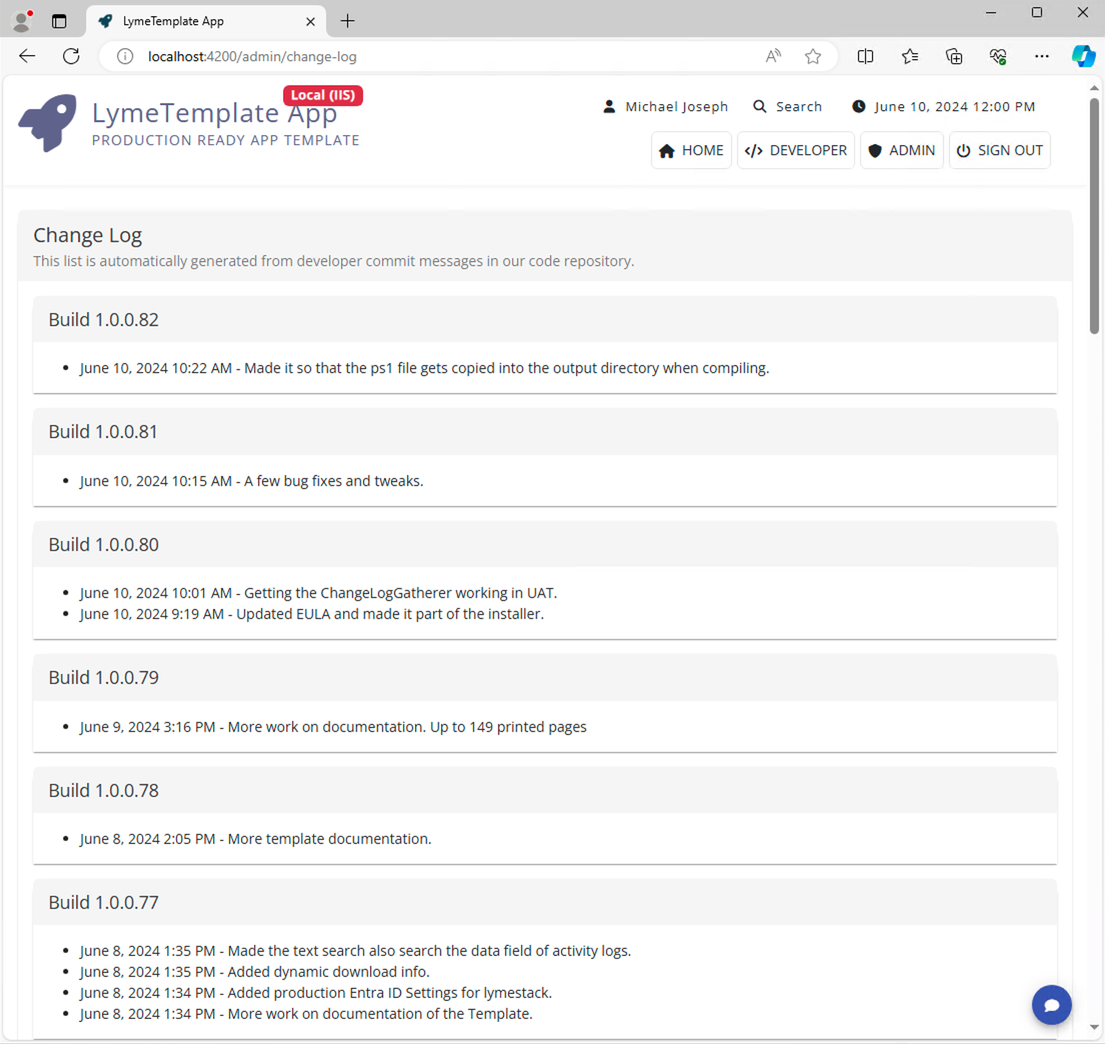 Change Log
