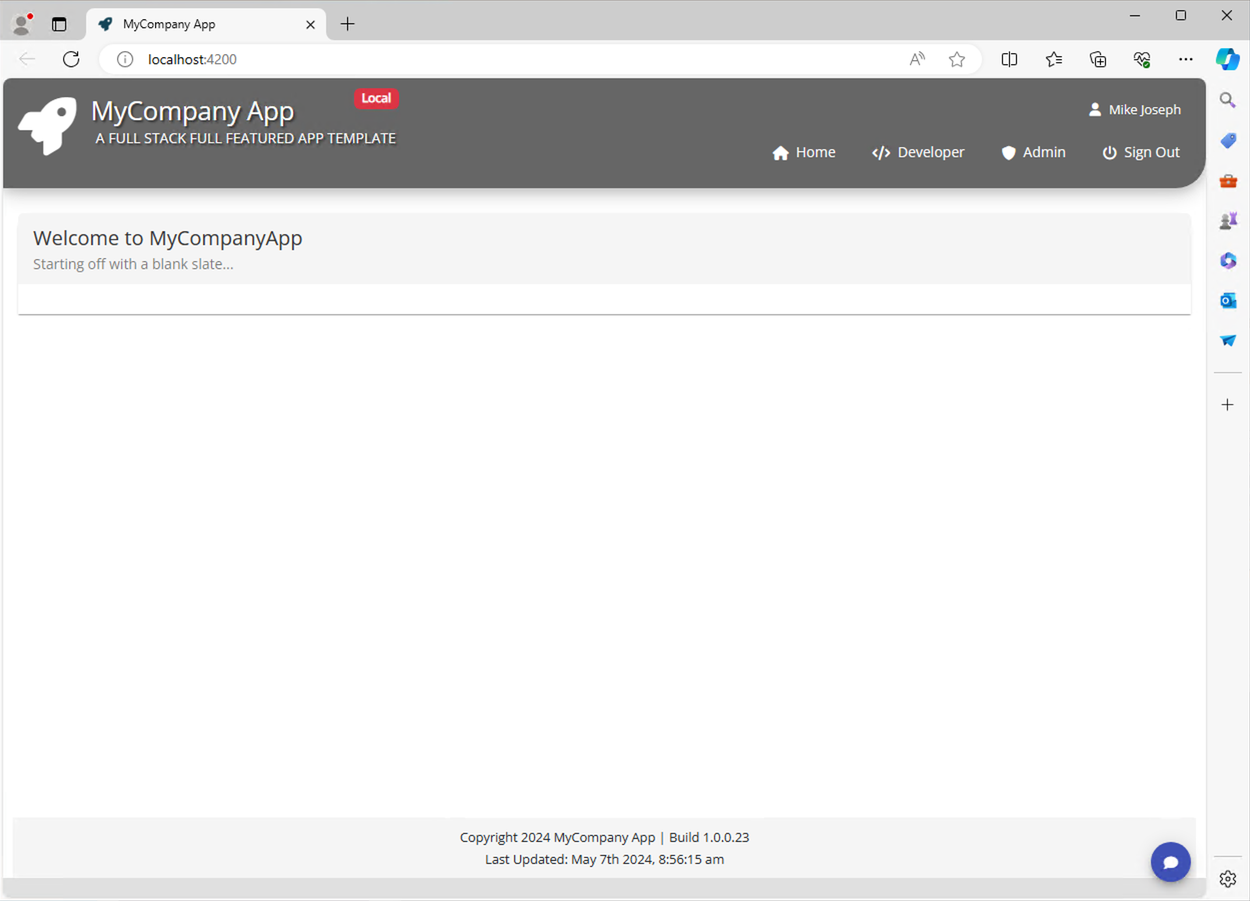 LymeTemplate Fresh Installation of MyCompany Example App